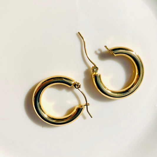 Thick loop earrings